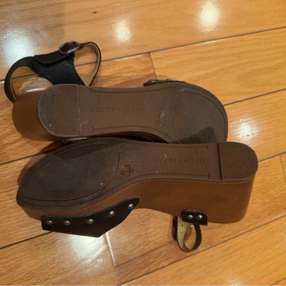 Black Leather Women's Sandals - Picture 7 of 9